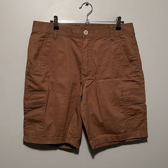Columbia Omni Shade Sun Protection Men's Tan Cotton Blend Cargo Shorts - Picture 1 of 7